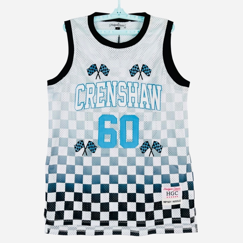Headgear Classics Mens Nipsey Hussle Crenshaw 60 Blue Basketball Jersey Sz Large